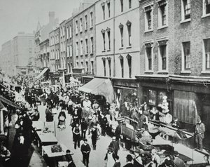 Targ Brick Lane, Brick Lane: widok ogólny, 1895 autorstwa English Photographer