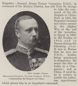 Generał brygady Turner Cummins, DSO, dowódca 4. brygady dla Chin autorstwa English Photographer