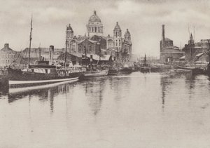 Canning Dock, Liverpool (czarno-białe zdjęcie) autorstwa English Photographer