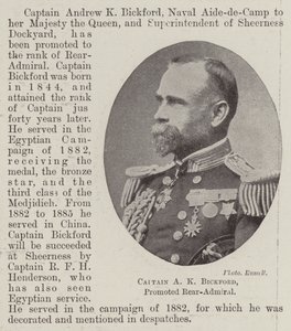 Kapitan AK Bickford, awansowany kontradmirał autorstwa English Photographer