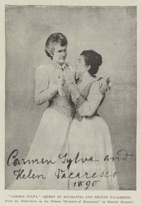 Carmen Sylva (królowa Rumunii) i Helene Vacaresco autorstwa English Photographer