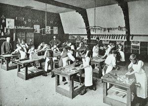 Klasa stolarska, 1896 autorstwa English Photographer
