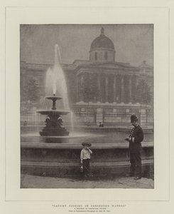 Złapany na ryby w chronionych wodach, tragedia na Trafalgar Square autorstwa English Photographer