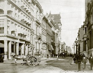 Chestnut Street, Filadelfia (zdjęcie czarno-białe) autorstwa English Photographer