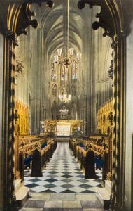 Chór spod chóru organowego, Westminster Abbey, Londyn (foto) autorstwa English Photographer
