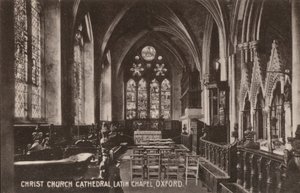 Katedra Christ Church, kaplica łacińska, Oxford (zdjęcie czarno-białe) autorstwa English Photographer