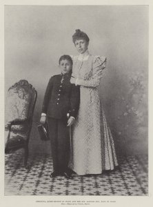 Krystyna, królowa-regentka Hiszpanii, i jej syn, Alfons XIII, król Hiszpanii