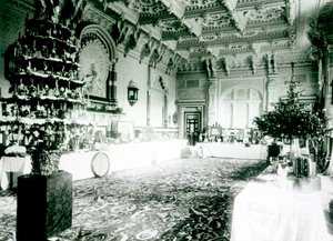 Świąteczne stoły w sali Durbar w Osborne House, 1900 autorstwa English Photographer