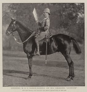 Pułkownik R S S Baden-Powell o swoim akonicie ładującym autorstwa English Photographer