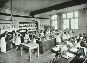 Klasa kulinarna, 1896 r. autorstwa English Photographer
