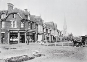 Róg Chase Side i Chase Green Avenue, c.1890 czarno-białe zdjęcie) autorstwa English Photographer