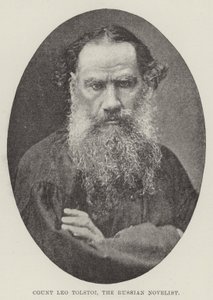 Hrabia Lew Tołstoj, rosyjski powieściopisarz autorstwa English Photographer