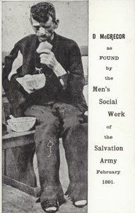 D McGregor odnaleziony przez Mens Social Work of the Salvation Army, luty 1891 autorstwa English Photographer