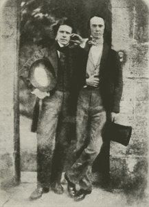 David Octavius Hill (z lewej) i WB Johnstone, dyrektor Szkockiej Galerii Narodowej (zdjęcie czarno-białe) autorstwa English Photographer