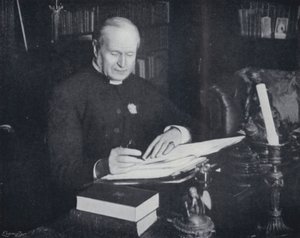 Dean Farrar w swoim gabinecie (zdjęcie czarno-białe) autorstwa English Photographer