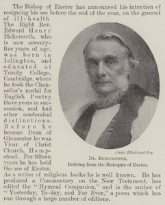 Dr Bickersteth, odchodzący na emeryturę z biskupstwa Exeter autorstwa English Photographer