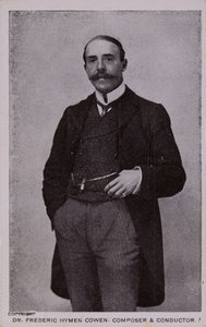 Dr Frederic Hymen Cowen, kompozytor, pianista i dyrygent (1852-1935) autorstwa English Photographer