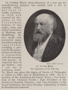 Dr Ludwig Mond, odkrywca nowego gazu autorstwa English Photographer