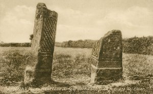 Pomnik Dungertha, St Clear, Kornwalia (zdjęcie czarno-białe) autorstwa English Photographer
