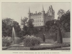 Zamek Dunrobin, Sutherlandshire, siedziba księcia Sutherland autorstwa English Photographer