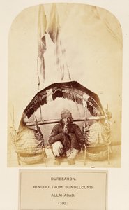 Dureeahon, Hindoo z Bundelcund, Allahabad, z The People of India, J. Forbes Watson, opublikowane 1868 (druk albumowy) autorstwa English Photographer