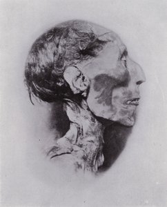 Egipt: Głowa Ramzesa II (zdjęcie czarno-białe) autorstwa English Photographer