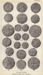 Monety angielskie, Edward Czarny Książę, Henryk IV (zdjęcie czarno-białe) autorstwa English Photographer