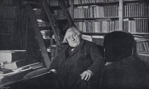 Ernest Renan w swoim gabinecie (zdjęcie czarno-białe) autorstwa English Photographer
