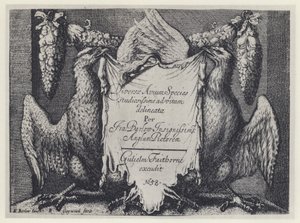 F Barlow, Diversae avium species, G Faithorne 1658 (zdjęcie czarno-białe) autorstwa English Photographer