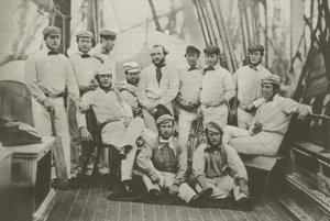 Pierwsza angielska drużyna krykieta udała się do Ameryki, 7 września 1859 (zdjęcie czarno-białe) autorstwa English Photographer