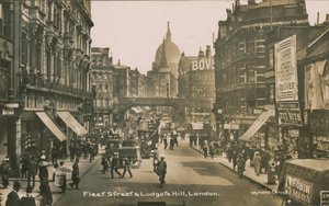 Fleet Street i Ludgate Hill, Londyn autorstwa English Photographer