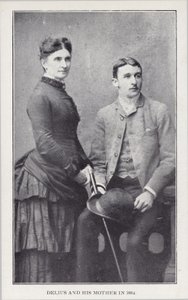 Frederick Delius i jego matka w 1884 roku autorstwa English Photographer