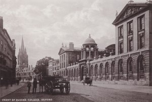 Front Queens College w Oksfordzie autorstwa English Photographer