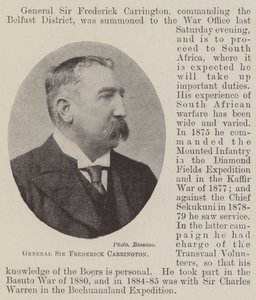 Generał Sir Frederick Carrington autorstwa English Photographer