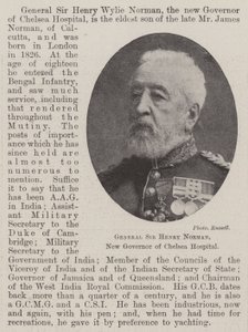 Generał Sir Henry Norman, nowy gubernator szpitala Chelsea autorstwa English Photographer