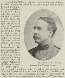 Generał Sir William Lockhart autorstwa English Photographer
