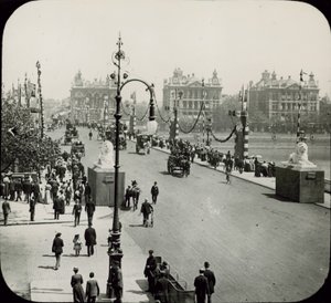 Widok ogólny mostu Westminster Bridge autorstwa English Photographer
