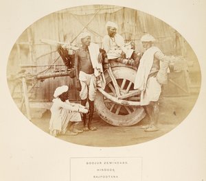 Goojur Zemindars, Hindoos, Rajpootana, z The People of India, J. Forbes Watson, opublikowany 1868 (druk albumowy)