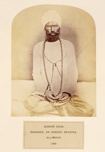 Govind Doss, Bairagee lub Hindoo Devotee, Allyghur, z The People of India, J. Forbes Watson, opublikowany 1868 (druk albumowy) autorstwa English Photographer