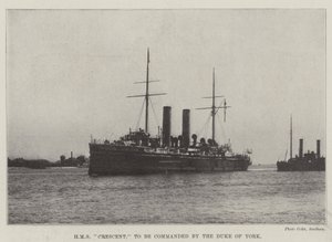 HMS Crescent, dowodzony przez księcia Yorku autorstwa English Photographer
