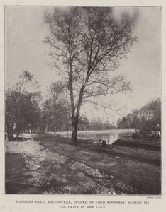 Hampden Park, Eastbourne, otwarty przez Lorda Rosebery, 12 sierpnia, Drive by the Lake autorstwa English Photographer