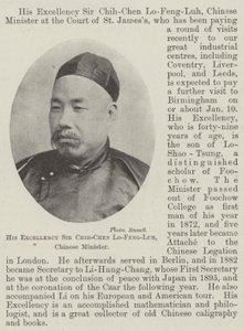 Jego Ekscelencja Sir Chih-Chen Lo-Feng-Luh, chiński minister autorstwa English Photographer