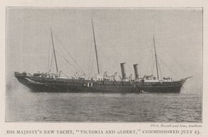 Jego Majestys New Yacht, Victoria and Albert, oddany do użytku 23 lipca autorstwa English Photographer