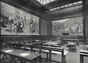 Houses of Parliament, Moses Room, House of Lords (zdjęcie czarno-białe) autorstwa English Photographer
