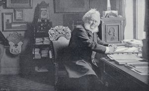 Ibsen w swoim gabinecie (zdjęcie czarno-białe) autorstwa English Photographer