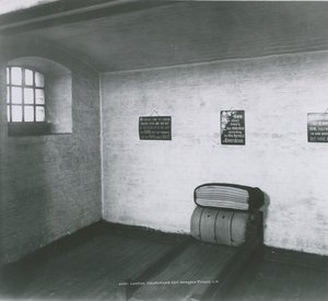 Widok wnętrza celi skazańców w więzieniu Newgate autorstwa English Photographer