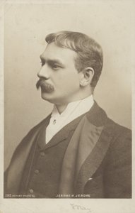 Jerome K Jerome (1859-1927), pisarz angielski autorstwa English Photographer