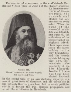 Joachim III, wybrany po raz drugi patriarchą Kościoła greckiego autorstwa English Photographer