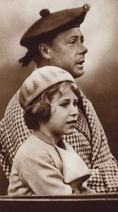 Król Edward VIII i jego siostrzenica, przyszła królowa Elżbieta II (zdjęcie czarno-białe) autorstwa English Photographer