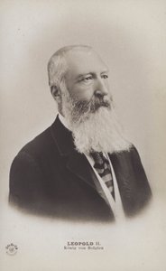 Król Belgii Leopold II (zdjęcie czarno-białe) autorstwa English Photographer
